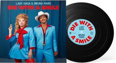 LADY GAGA & BRUNO MARS - DIE WITH A SMILE 7" 45 TOURS (VINYLE NOIR)